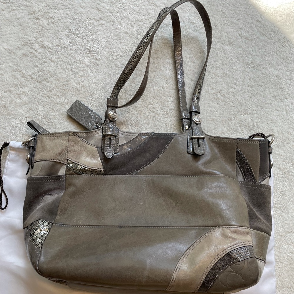 Coach patchwork tote, luxury collection